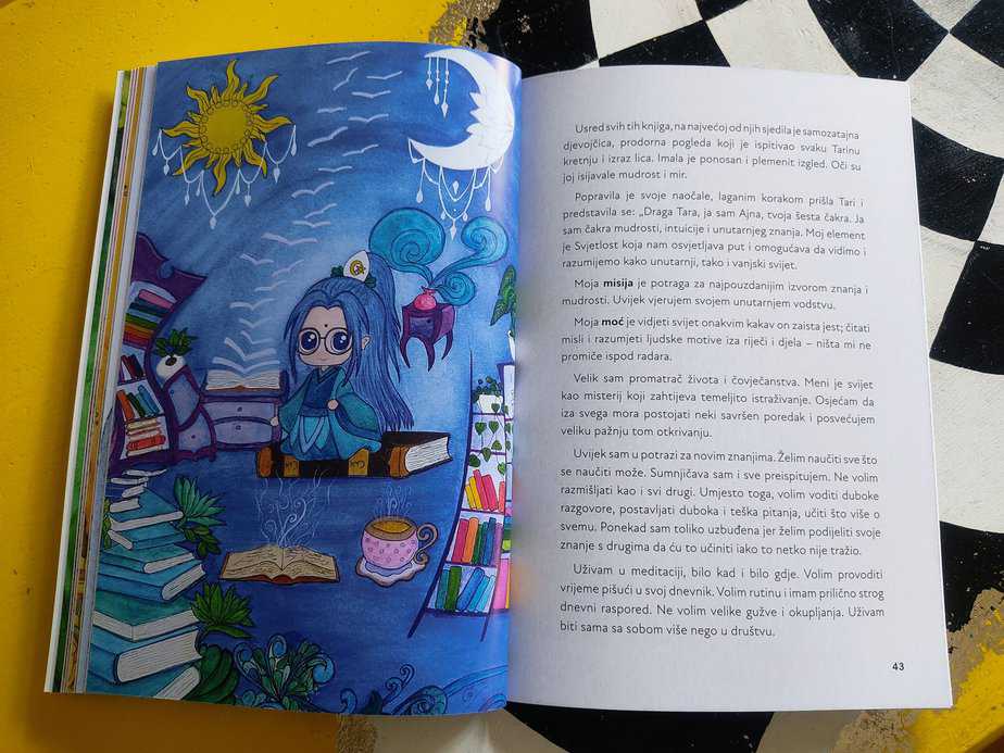 Čarobno stablo čakri otvorena slikovnica ajna