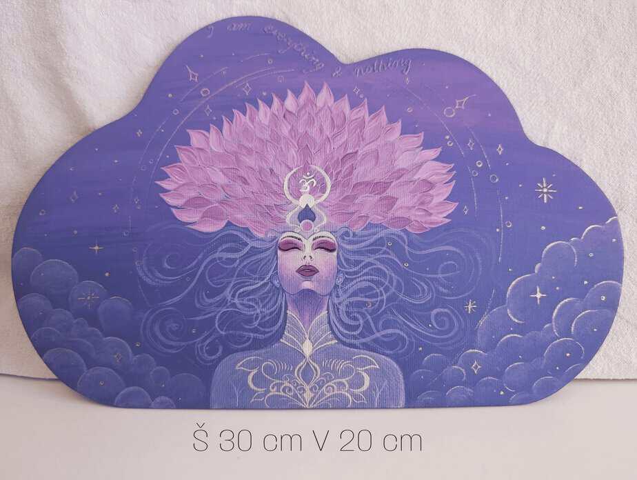 Original 3D Ajna chakra artwork with textured mantra "I See Through Illusion"
