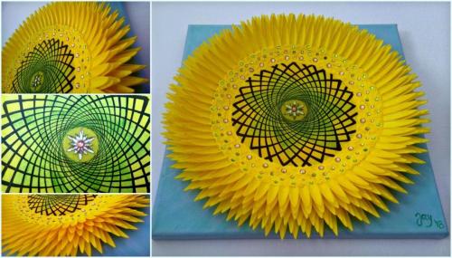 mixed_media_sunflower_fibanocci